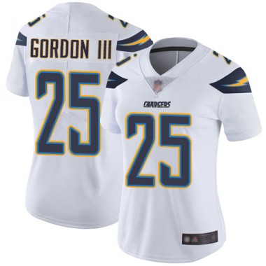 Los Angeles Chargers NFL Football Melvin Gordon White Jersey Women Limited  #25 Road Vapor Untouchable->youth nfl jersey->Youth Jersey
